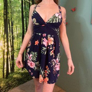 Planet Gold Tropical Floral Dress